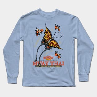 Muay Thai Sak Yant Butterfly Tattoo Long Sleeve T-Shirt